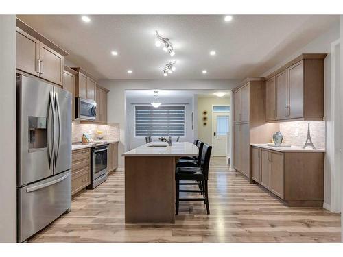 247 Carrington Circle Nw, Calgary, AB - Indoor Photo Showing Kitchen With Stainless Steel Kitchen