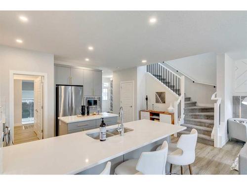 324 Legacy Circle Se, Calgary, AB - Indoor Photo Showing Kitchen With Double Sink