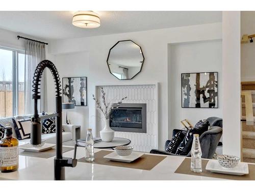 328 Legacy Circle Se, Calgary, AB - Indoor With Fireplace