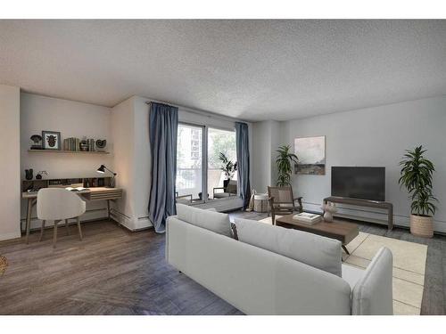 201-1311 15 Avenue Sw, Calgary, AB - Indoor Photo Showing Living Room