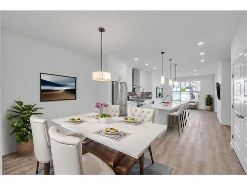 141 Corner Glen Way Ne, Calgary, AB - Indoor Photo Showing Dining Room