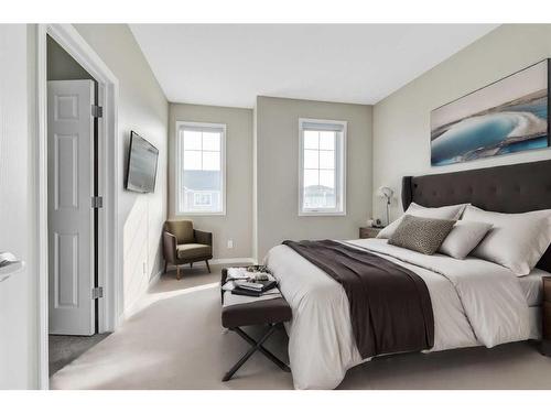 180 Cityside Park Ne, Calgary, AB - Indoor Photo Showing Bedroom