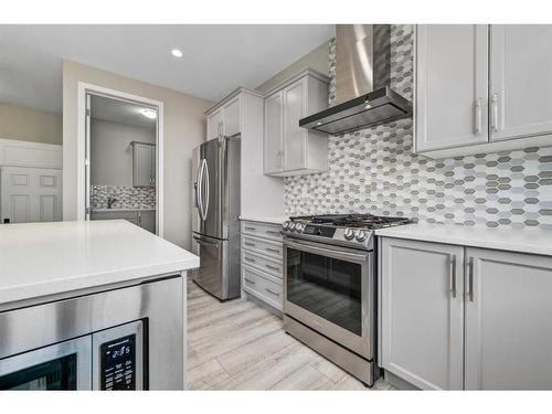 180 Cityside Park Ne, Calgary, AB - Indoor Photo Showing Kitchen With Stainless Steel Kitchen With Upgraded Kitchen