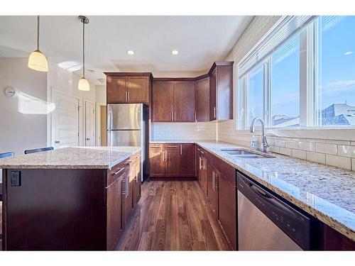 62 Marquis Common Se, Calgary, AB - Indoor Photo Showing Kitchen With Double Sink With Upgraded Kitchen