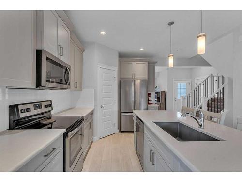 7 Corner Meadows Common Ne, Calgary, AB - Indoor Photo Showing Kitchen With Stainless Steel Kitchen With Upgraded Kitchen