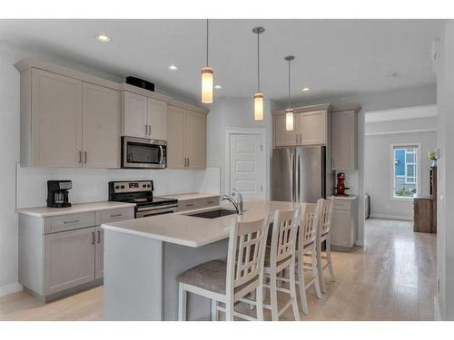 7 Corner Meadows Common Ne, Calgary, AB - Indoor Photo Showing Kitchen With Stainless Steel Kitchen With Upgraded Kitchen