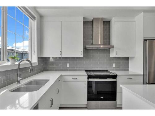 260 Cornerbrook Drive Ne, Calgary, AB - Indoor Photo Showing Kitchen With Stainless Steel Kitchen With Double Sink With Upgraded Kitchen