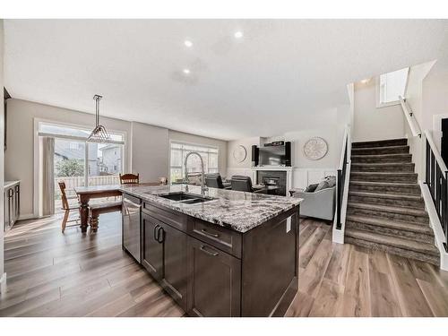 136 Saddlecrest Green Ne, Calgary, AB - Indoor Photo Showing Kitchen With Double Sink