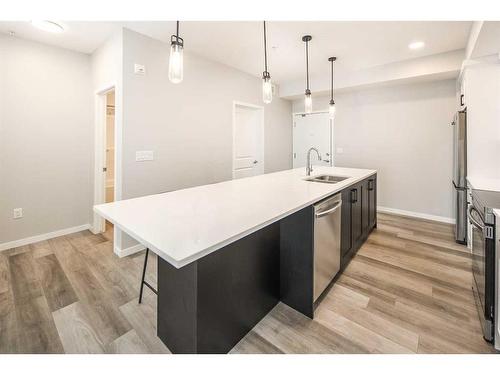 222-360 Harvest Hills Way Ne, Calgary, AB - Indoor Photo Showing Kitchen With Upgraded Kitchen