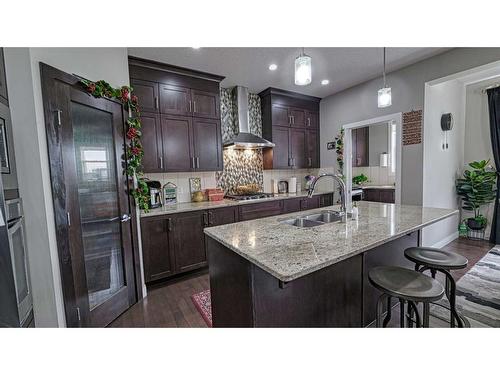 115 Saddlelake Way Ne, Calgary, AB - Indoor Photo Showing Kitchen With Double Sink With Upgraded Kitchen