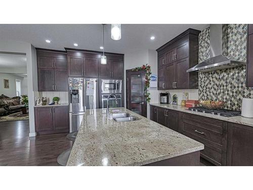 115 Saddlelake Way Ne, Calgary, AB - Indoor Photo Showing Kitchen With Double Sink With Upgraded Kitchen