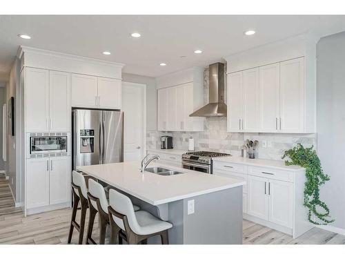 64 Howse Hill Ne, Calgary, AB - Indoor Photo Showing Kitchen With Double Sink With Upgraded Kitchen