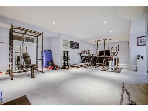 121 Bridlerange Circle Sw, Calgary, AB - Indoor Photo Showing Gym Room