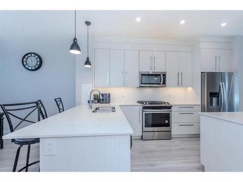 730 Savanna Landing Ne, Calgary, AB - Indoor Photo Showing Kitchen With Double Sink With Upgraded Kitchen