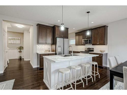 18 Chaparral Valley Place Se, Calgary, AB - Indoor Photo Showing Kitchen With Upgraded Kitchen