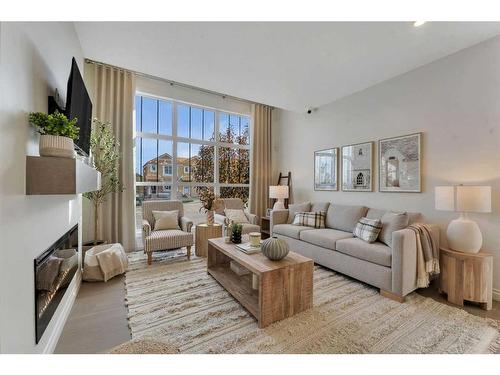 1015 Bayview Crescent Sw, Airdrie, AB - Indoor Photo Showing Living Room