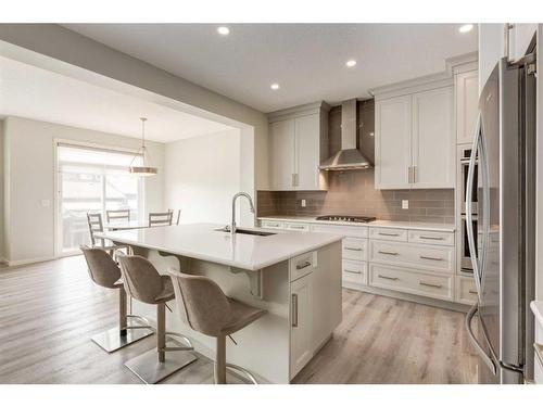 33 Sage Bluff Close Nw, Calgary, AB - Indoor Photo Showing Kitchen With Stainless Steel Kitchen With Upgraded Kitchen