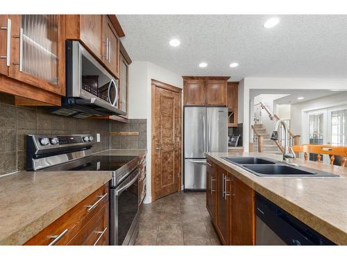 133 Brightonestone Garden Se, Calgary, AB - Indoor Photo Showing Kitchen With Stainless Steel Kitchen With Double Sink