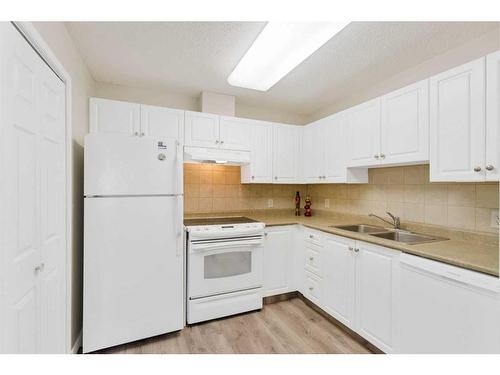 113-5000 Somervale Court Sw, Calgary, AB - Indoor Photo Showing Kitchen With Double Sink