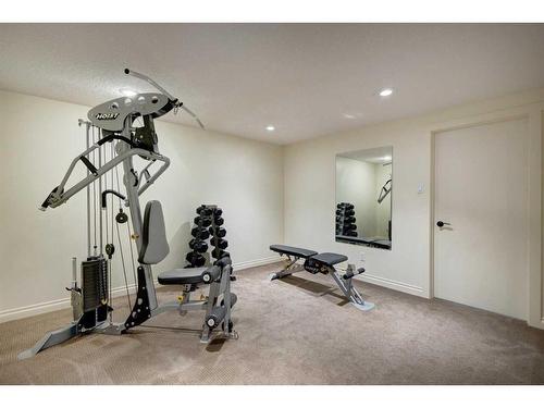 812 Lake Placid Drive Se, Calgary, AB - Indoor Photo Showing Gym Room