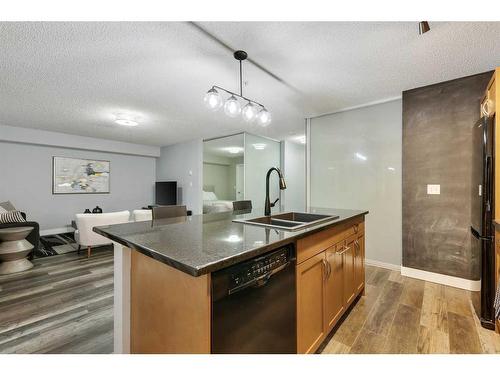 110-250 New Brighton Villas Se, Calgary, AB - Indoor Photo Showing Kitchen With Double Sink