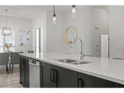 420 Harvest Grove Walk Ne, Calgary, AB - Indoor Photo Showing Kitchen With Double Sink With Upgraded Kitchen