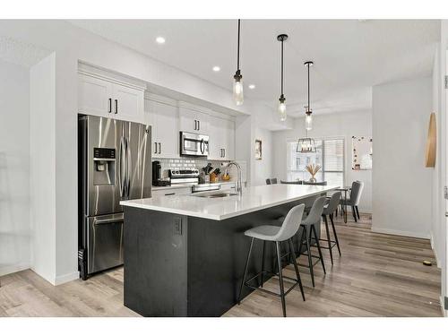 420 Harvest Grove Walk Ne, Calgary, AB - Indoor Photo Showing Kitchen With Stainless Steel Kitchen With Upgraded Kitchen