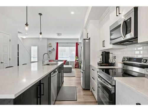 420 Harvest Grove Walk Ne, Calgary, AB - Indoor Photo Showing Kitchen With Stainless Steel Kitchen With Upgraded Kitchen