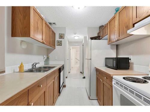 321-550 Westwood Drive Sw, Calgary, AB - Indoor Photo Showing Kitchen With Double Sink