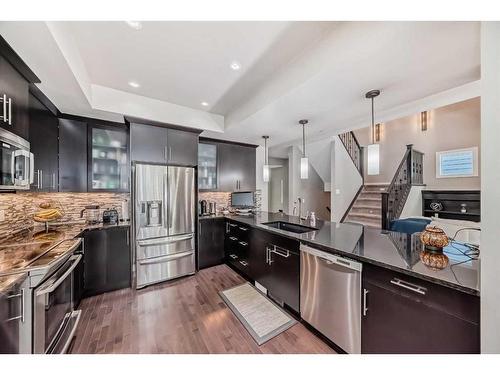 358 Mahogany Terrace Se, Calgary, AB - Indoor Photo Showing Kitchen With Stainless Steel Kitchen With Upgraded Kitchen