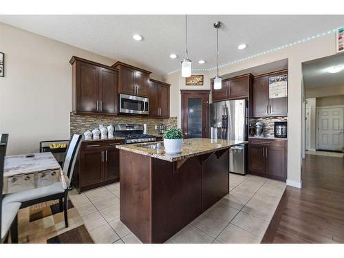 545 Saddlelake Drive Ne, Calgary, AB - Indoor Photo Showing Kitchen With Upgraded Kitchen