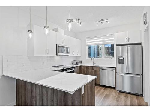 275 Redstone Boulevard Ne, Calgary, AB - Indoor Photo Showing Kitchen With Stainless Steel Kitchen With Upgraded Kitchen