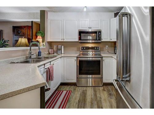 204-4000 Citadel Meadow Point Nw, Calgary, AB - Indoor Photo Showing Kitchen With Stainless Steel Kitchen With Double Sink