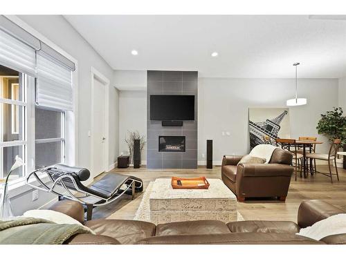 2014 35 Avenue Sw, Calgary, AB - Indoor Photo Showing Living Room With Fireplace