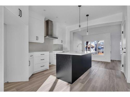 46 Herron Street Ne, Calgary, AB - Indoor Photo Showing Kitchen With Upgraded Kitchen