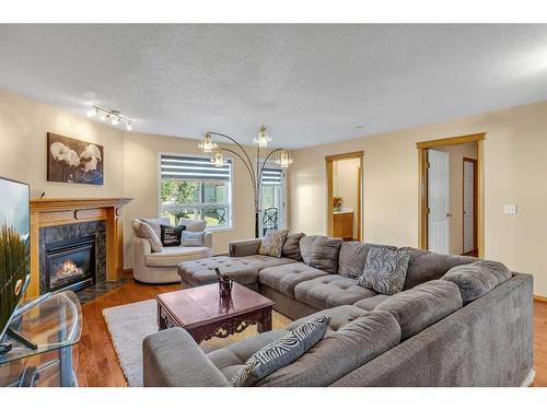 254 Coventry Court Ne, Calgary, AB - Indoor Photo Showing Living Room With Fireplace