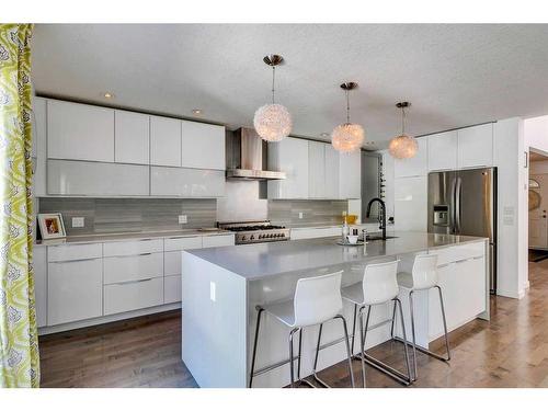 163 Oakmount Road Sw, Calgary, AB - Indoor Photo Showing Kitchen With Stainless Steel Kitchen With Upgraded Kitchen