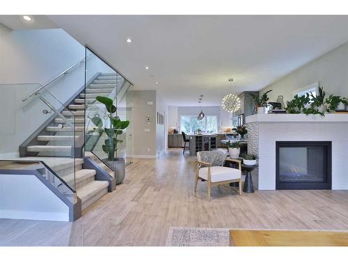 514 28 Avenue Nw, Calgary, AB - Indoor With Fireplace