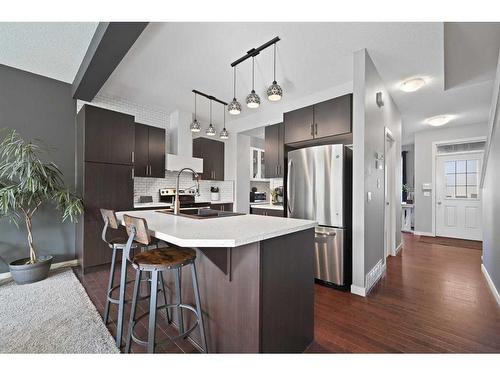 1523 New Brighton Drive Se, Calgary, AB - Indoor Photo Showing Kitchen With Upgraded Kitchen