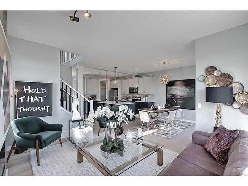 91 Waterford Manor, Chestermere, AB - Indoor Photo Showing Living Room