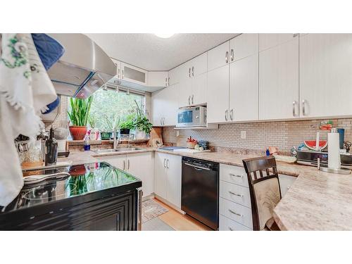 5215 8 Avenue Sw, Calgary, AB - Indoor Photo Showing Kitchen With Double Sink