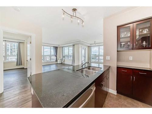 1009-8880 Horton Road Sw, Calgary, AB - Indoor Photo Showing Kitchen With Double Sink