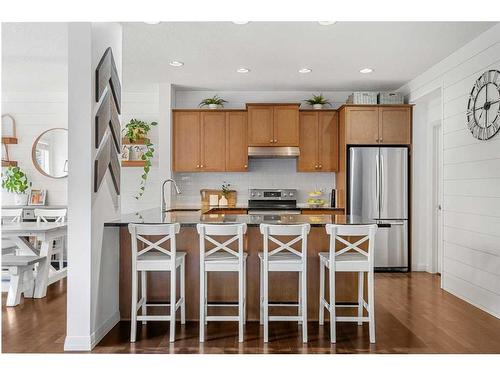 15 Mahogany Point Se, Calgary, AB - Indoor Photo Showing Kitchen With Stainless Steel Kitchen