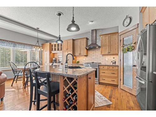 184 West Creek Landing, Chestermere, AB - Indoor Photo Showing Kitchen With Stainless Steel Kitchen With Upgraded Kitchen