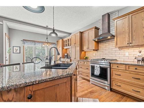 184 West Creek Landing, Chestermere, AB - Indoor Photo Showing Kitchen With Double Sink With Upgraded Kitchen