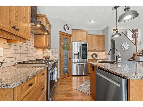 184 West Creek Landing, Chestermere, AB - Indoor Photo Showing Kitchen With Stainless Steel Kitchen With Upgraded Kitchen