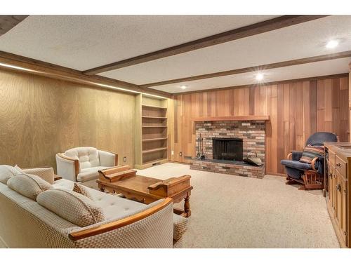 3412 Button Road Nw, Calgary, AB - Indoor With Fireplace