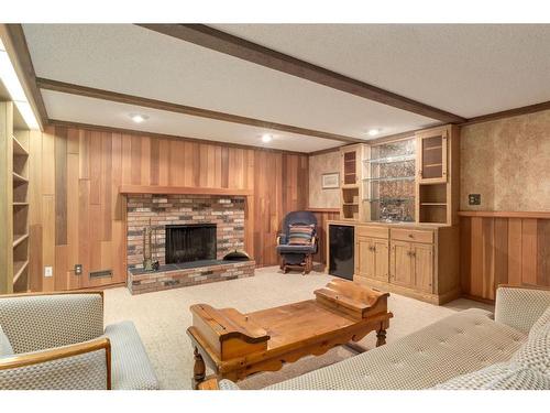 3412 Button Road Nw, Calgary, AB - Indoor With Fireplace