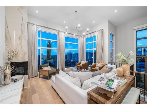 44 Spring Valley Lane Sw, Calgary, AB - Indoor Photo Showing Living Room