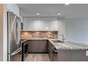 1707-510 6 Avenue Se, Calgary, AB  - Indoor Photo Showing Kitchen With Stainless Steel Kitchen With Double Sink With Upgraded Kitchen 